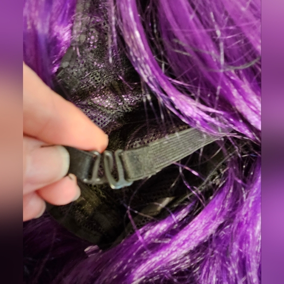 Womens Heat Resistant Curly Hair 28-inch Cosplay Costume Wig Purple - Picture 6 of 8